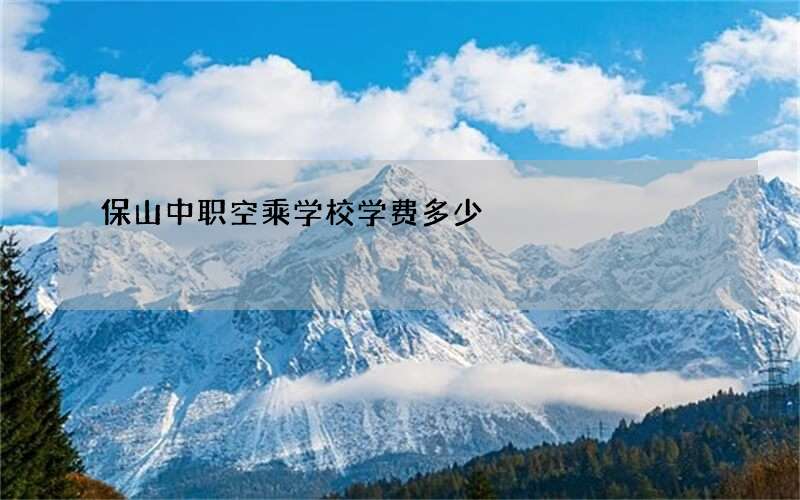 保山中职空乘学校学费多少