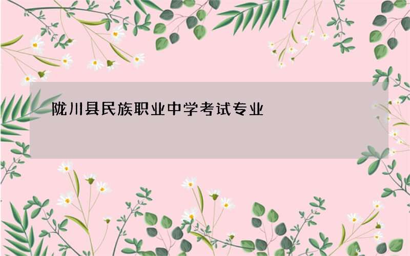 陇川县民族职业中学考试专业